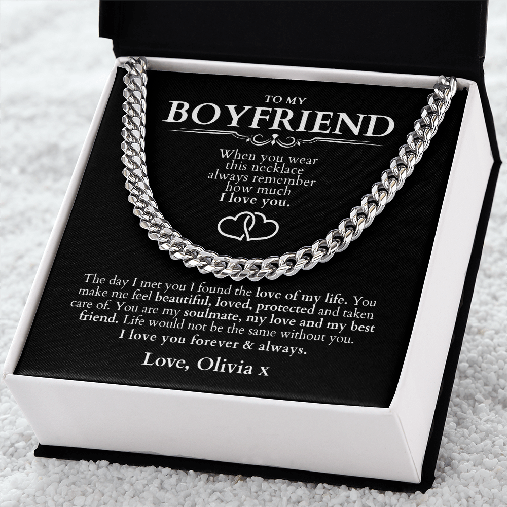 Cuban Link Chain Necklace Gift - To My Boyfriend