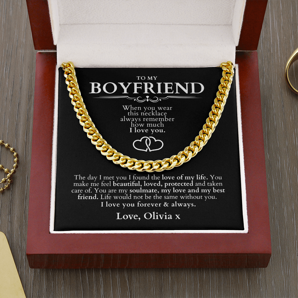 Cuban Link Chain Necklace Gift - To My Boyfriend