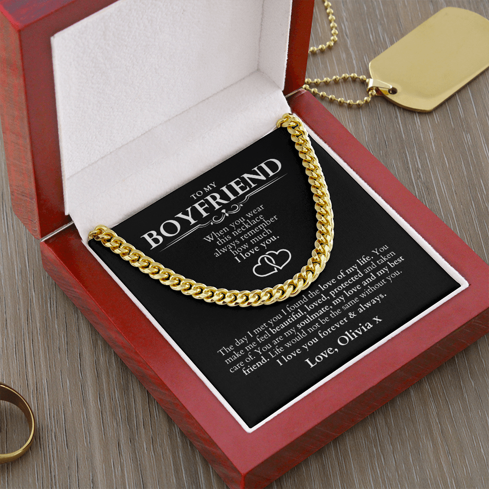 Cuban Link Chain Necklace Gift - To My Boyfriend