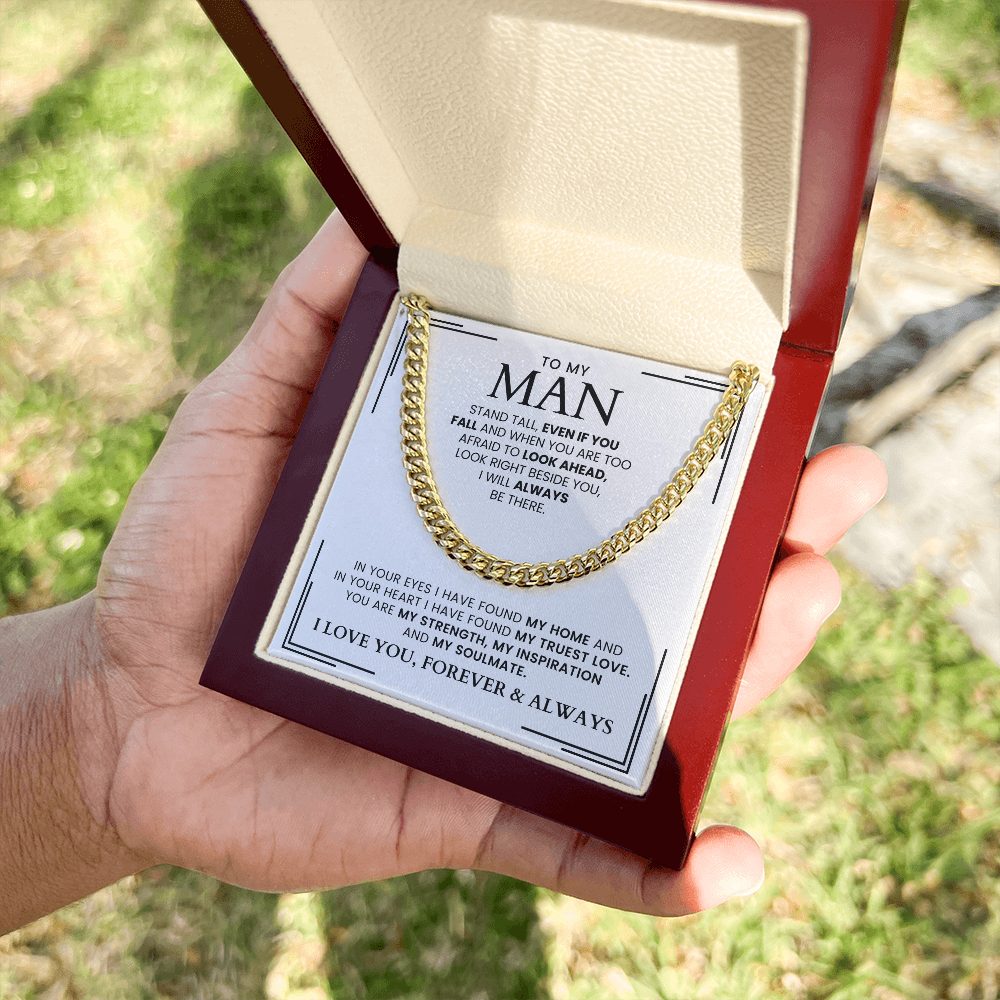 To My Man - My Home - Necklace + Message Gift