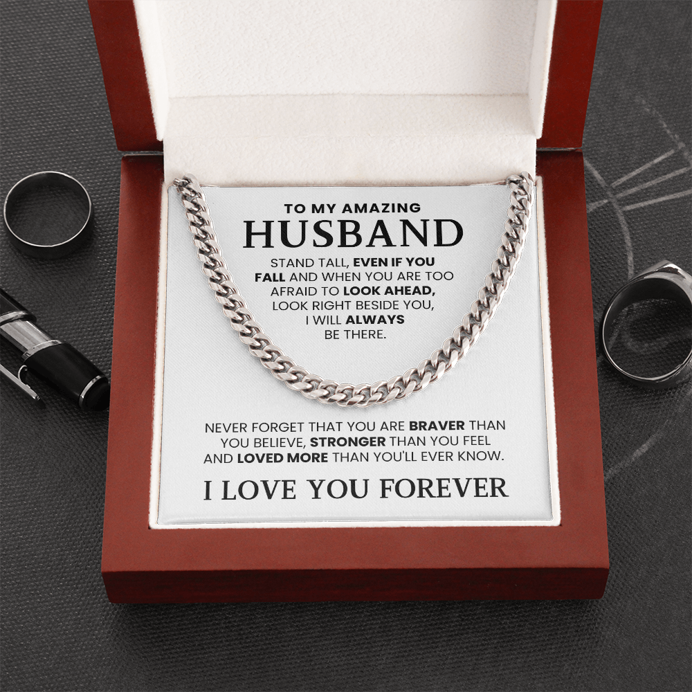 To My Husband - Stand Tall - Necklace + Message