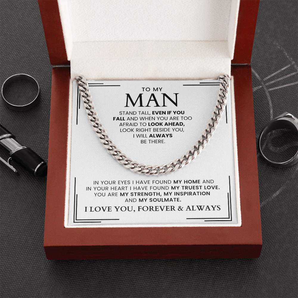 To My Man - My Home - Necklace + Message Gift