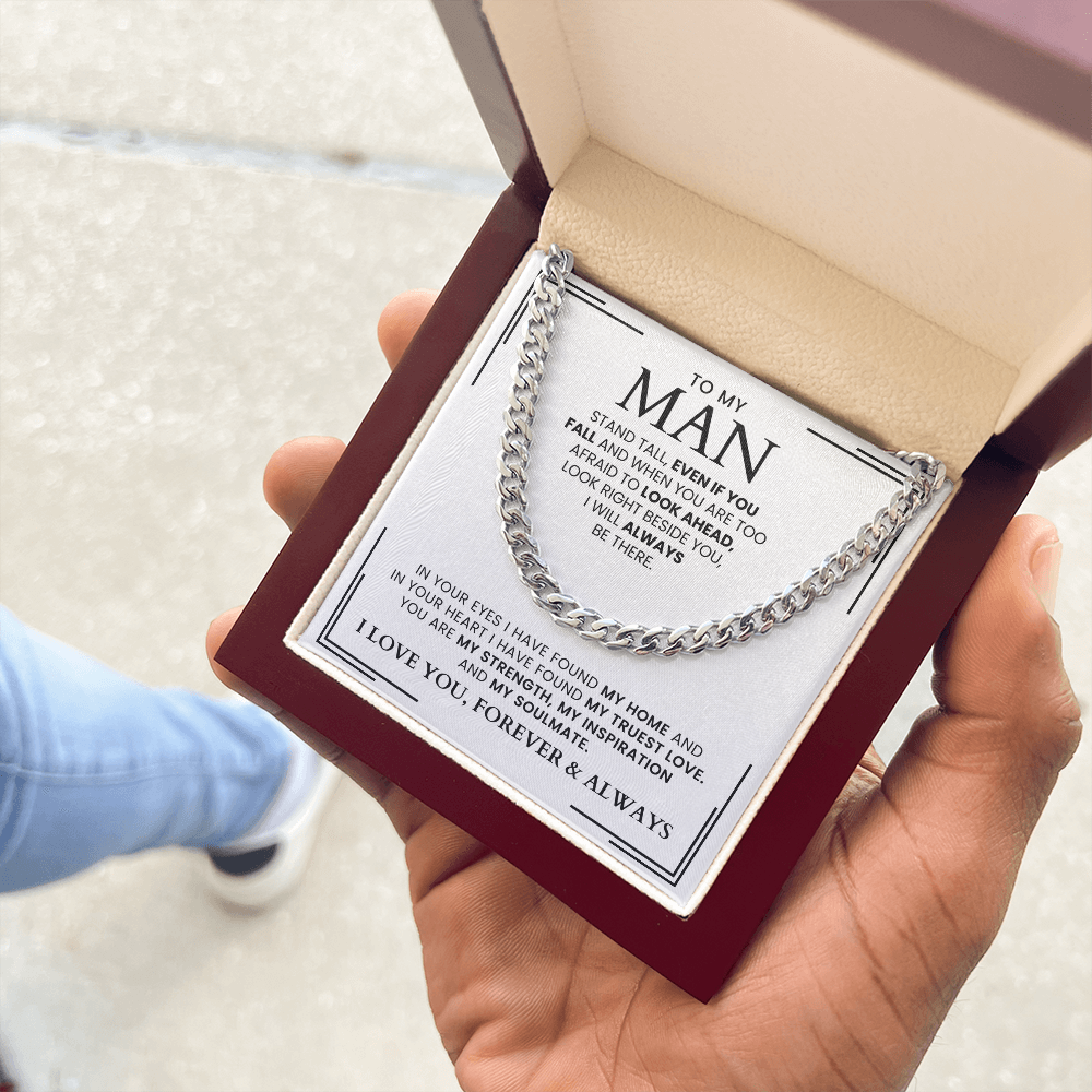 To My Man - My Home - Necklace + Message Gift