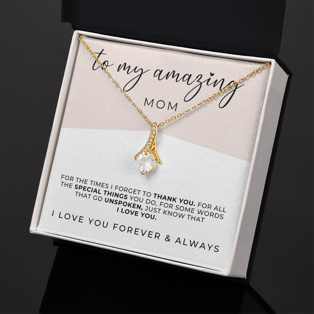 gold mom necklace gift for mothers day or birthday