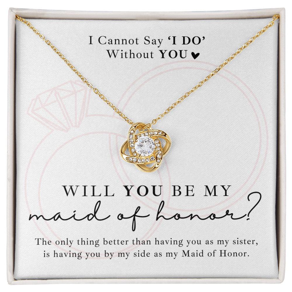 Sister Maid of Honor Necklace + Message Gift