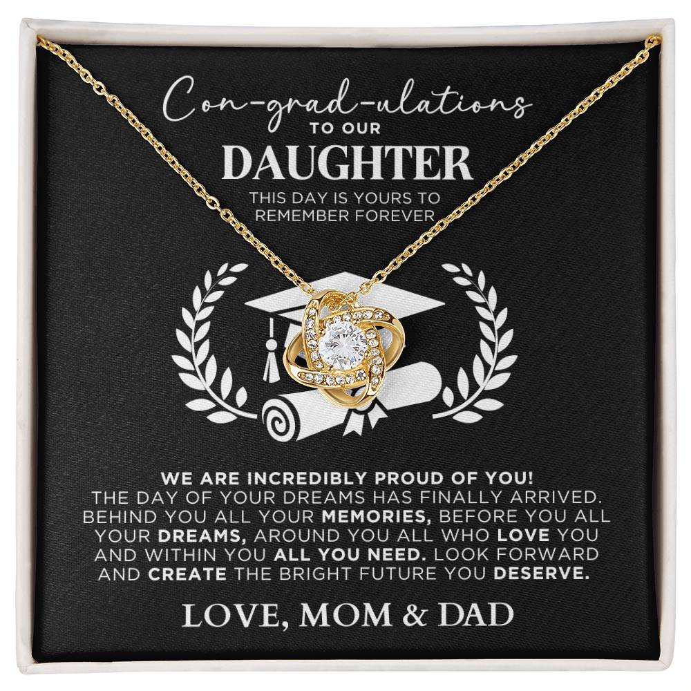 Graduation Gift For Daughter - From Mom and Dad - Con-grad-uations