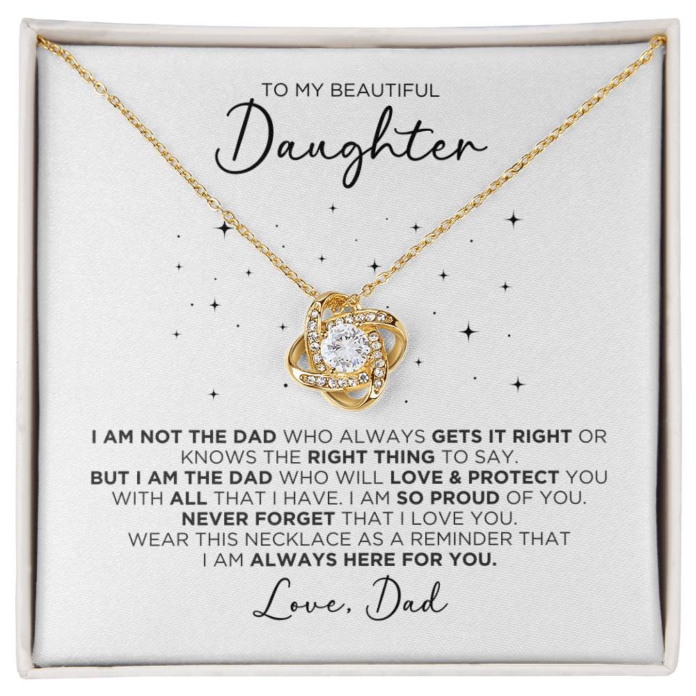 To My Daughter Necklace Gift From Dad