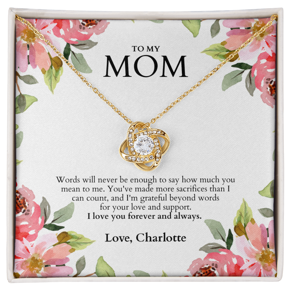 Meaningful Necklace Gift To My Mom - Flowers