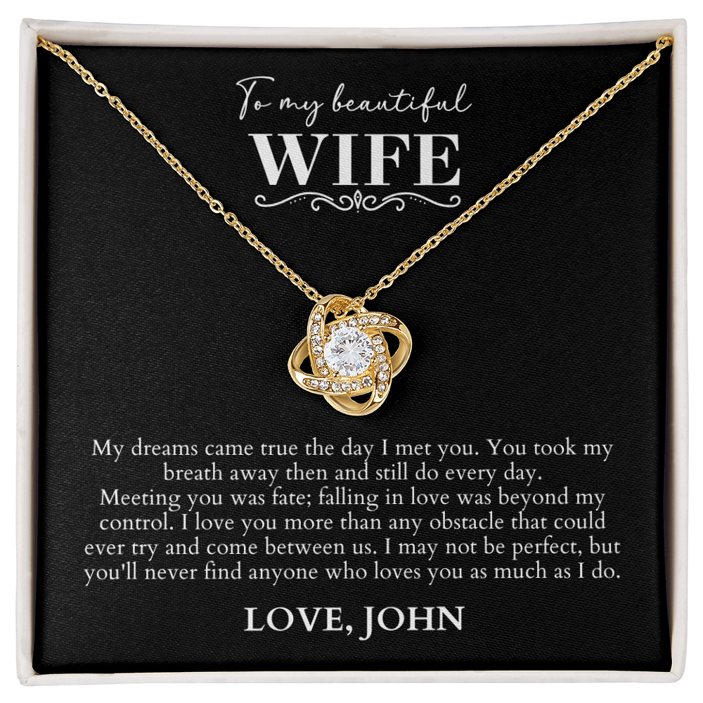 Love Knot Necklace - To My Beautiful Wife - Fate