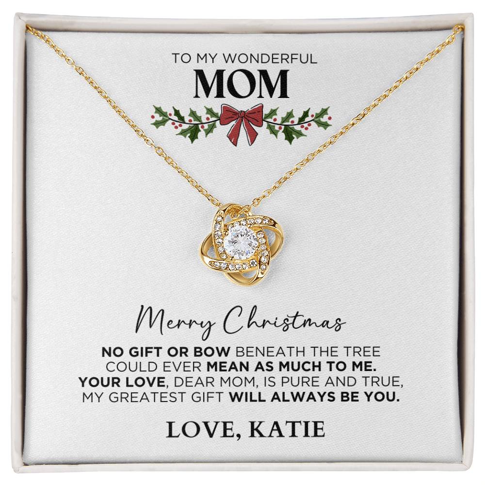 Christmas Necklace For Mom - Merry Christmas