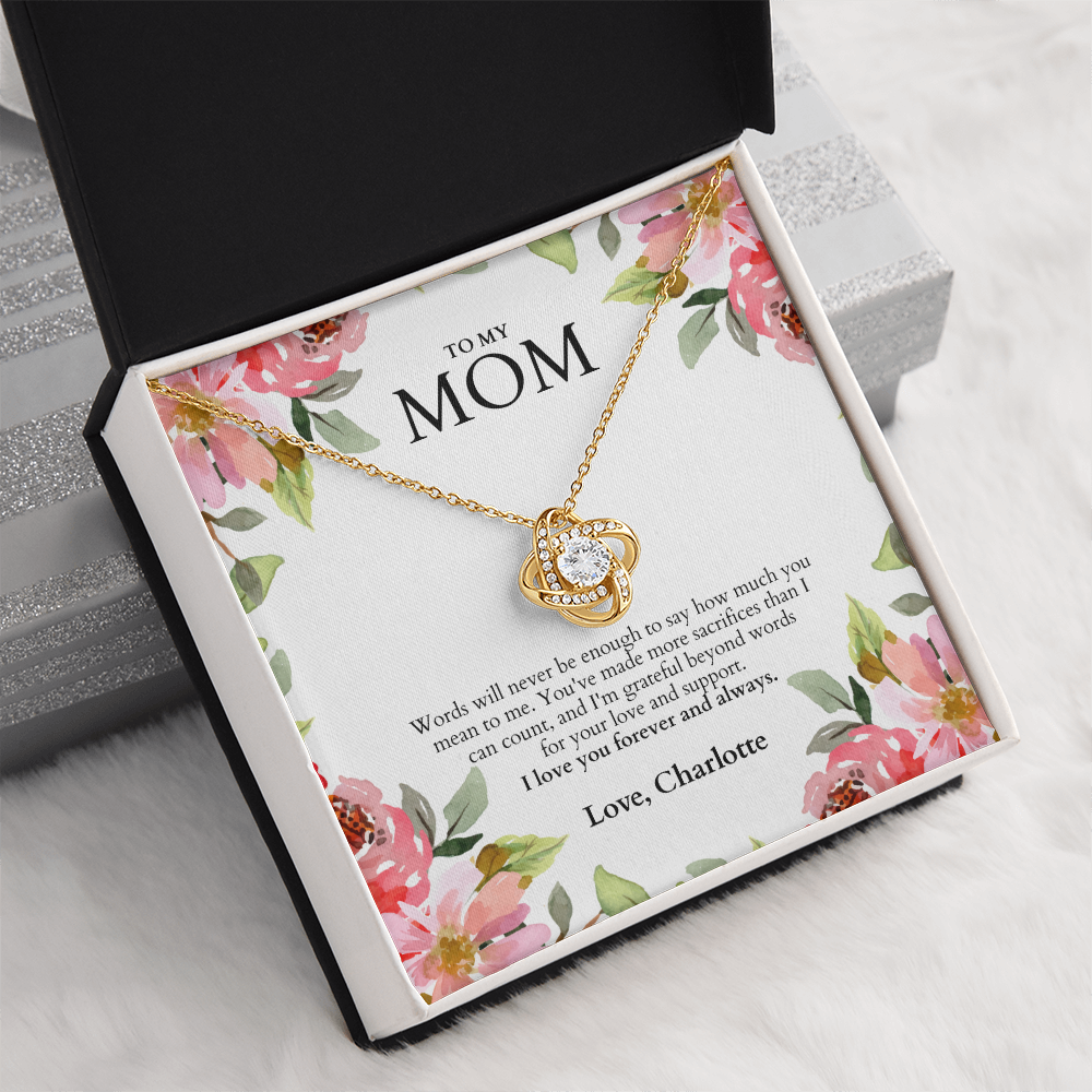 Meaningful Necklace Gift To My Mom - Flowers