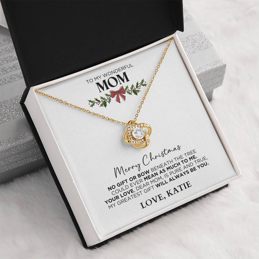 Christmas Necklace For Mom - Merry Christmas