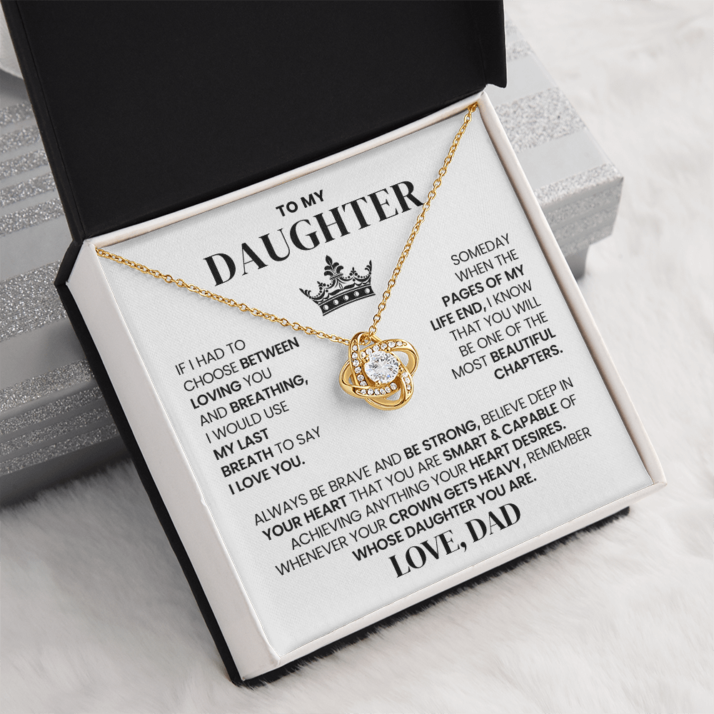 Love Knot Necklace To My Daughter - Love Dad