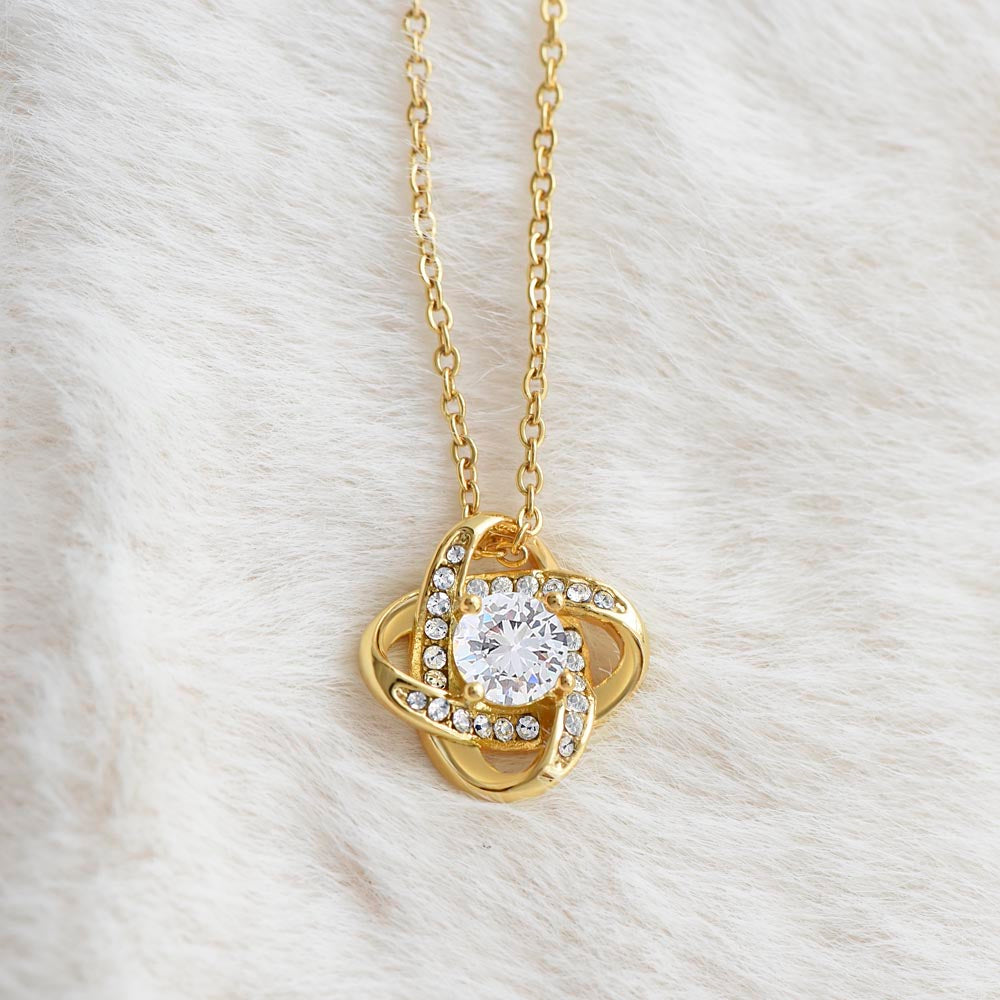 Gold Love Knot Necklace Gift For Granddaughters