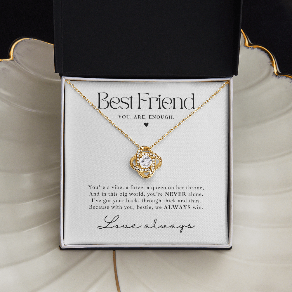 Best Friend Necklace + Message - You. Are. Enough