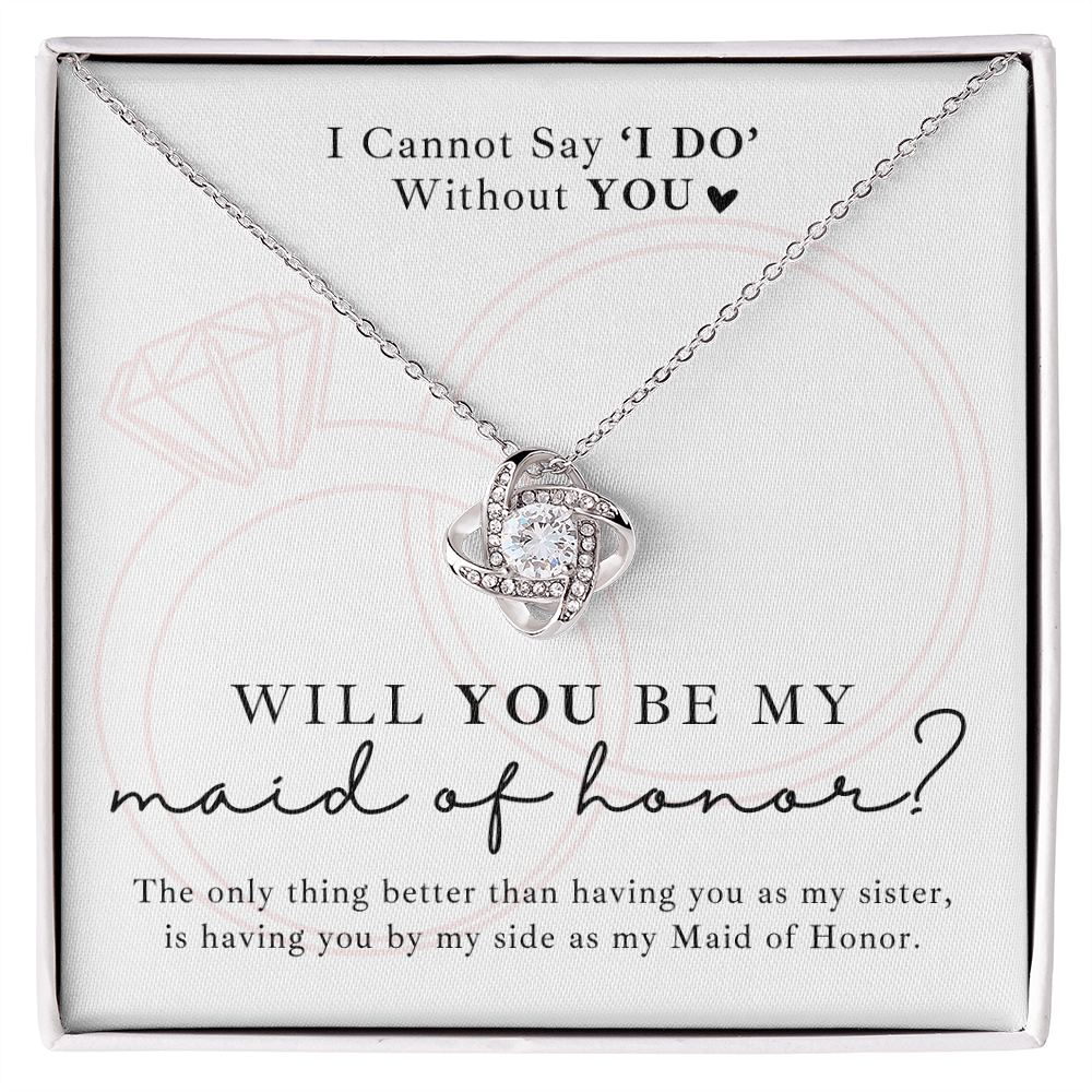 Sister Maid of Honor Necklace + Message Gift