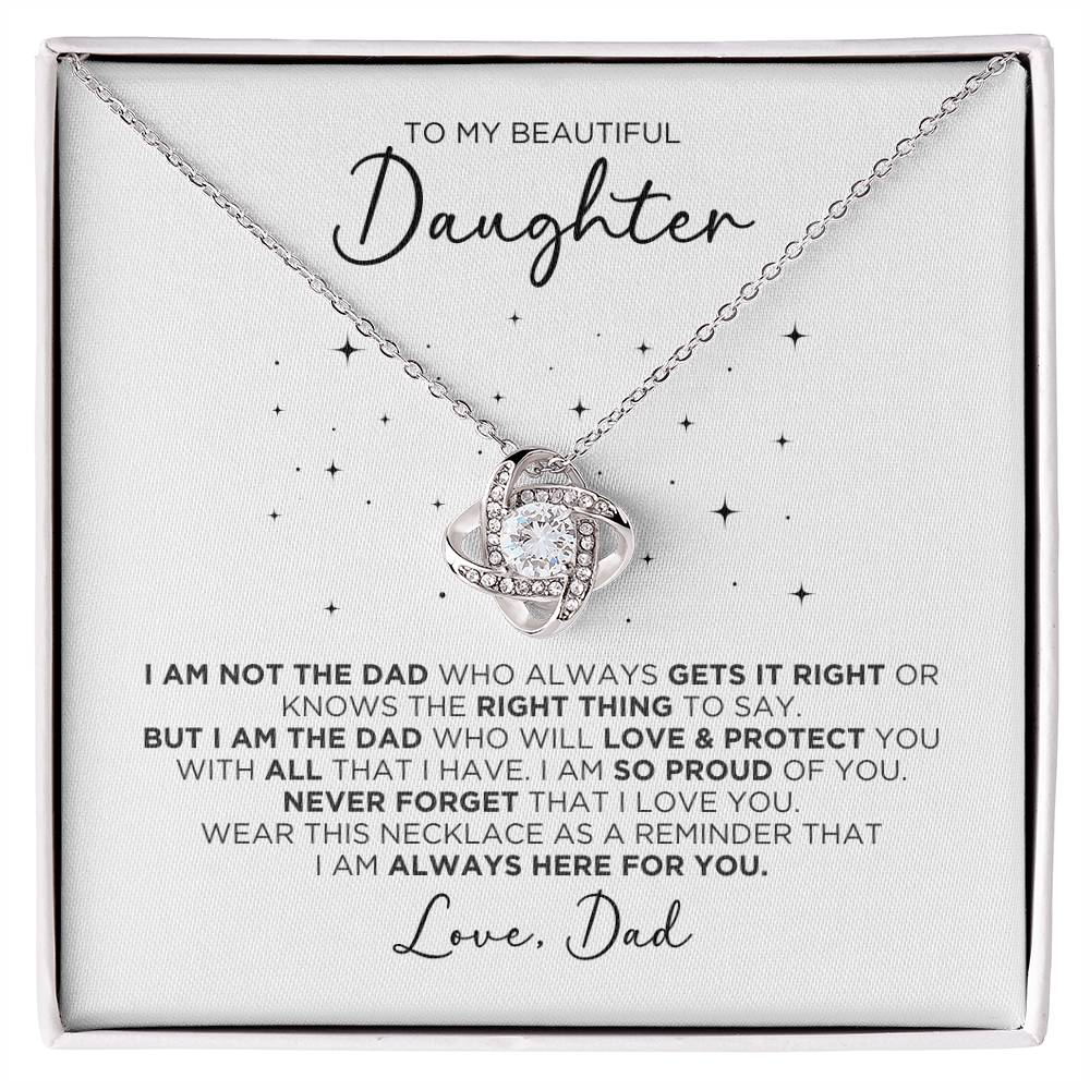 To My Daughter Necklace Gift From Dad