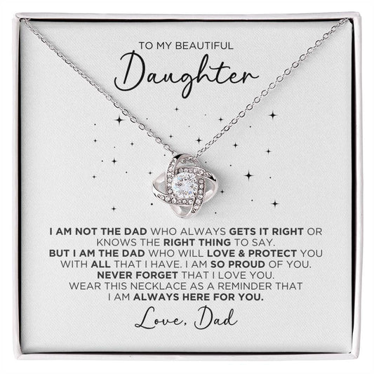 To My Daughter Necklace Gift From Dad