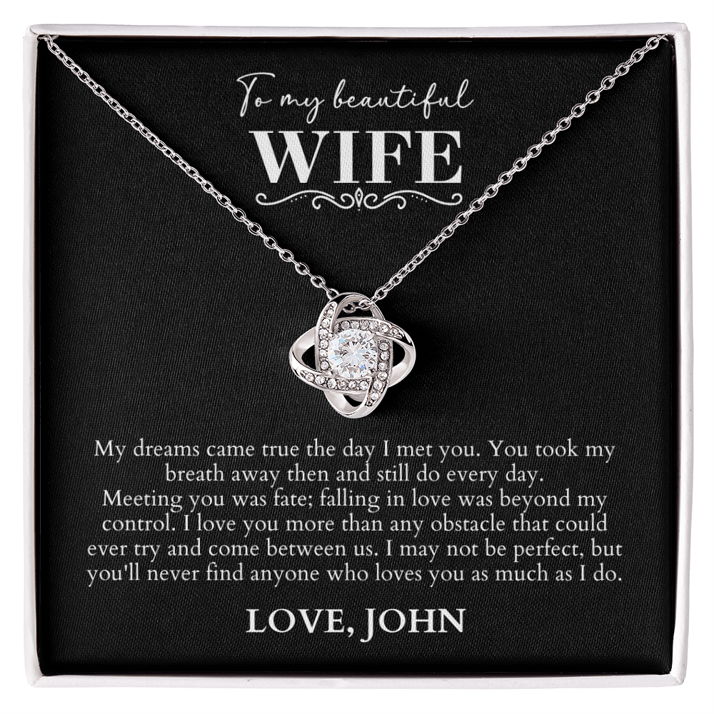 Love Knot Necklace - To My Beautiful Wife - Fate