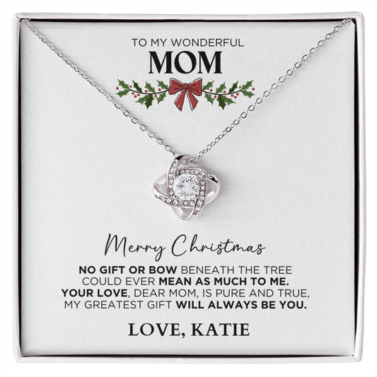 Christmas Necklace For Mom - Merry Christmas