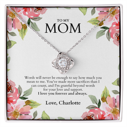 Meaningful Necklace Gift To My Mom - Flowers