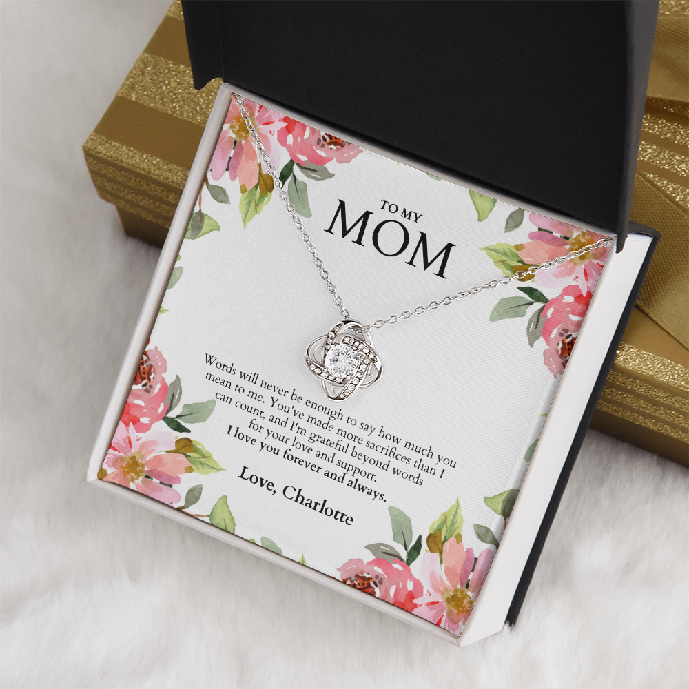 Meaningful Necklace Gift To My Mom - Flowers