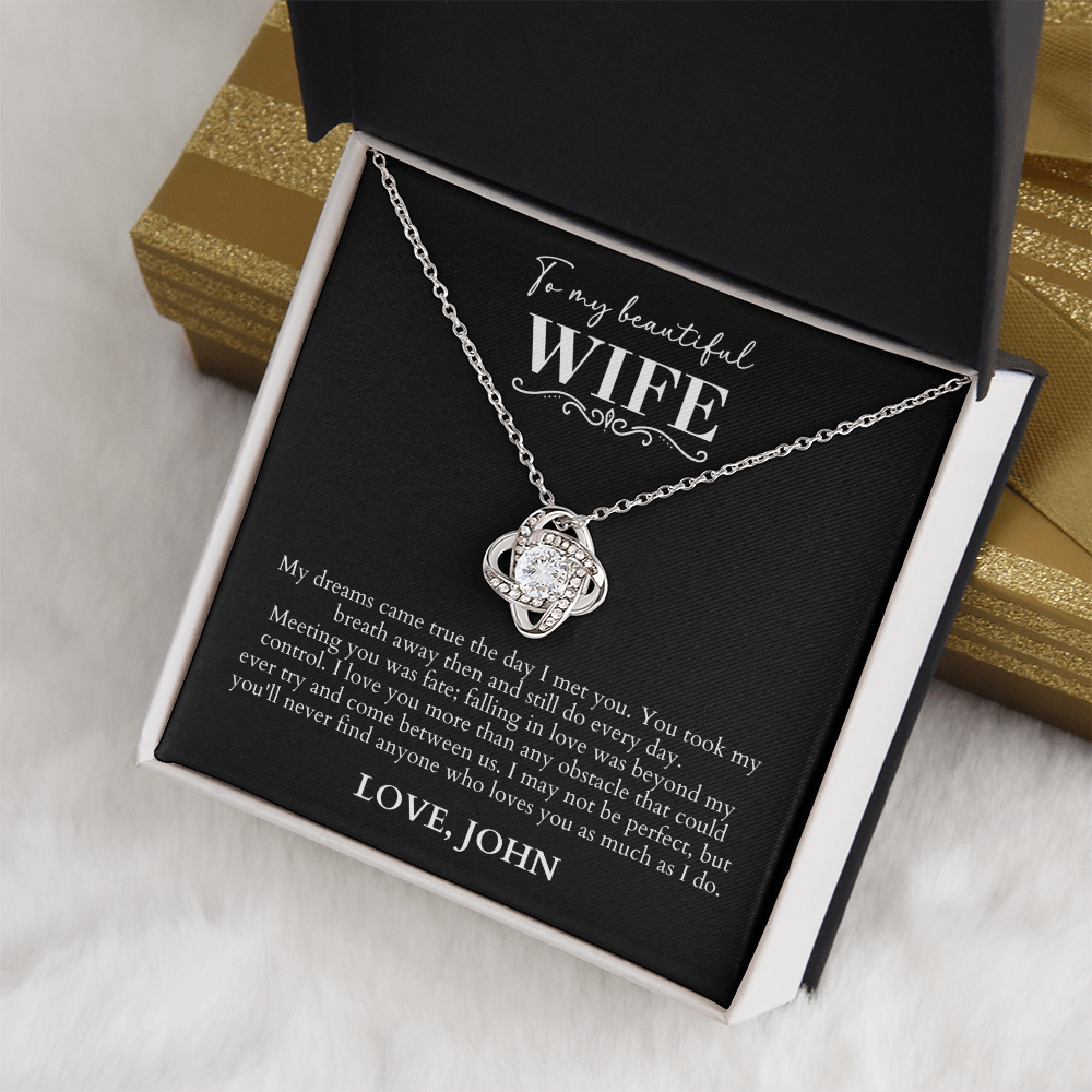 Love Knot Necklace - To My Beautiful Wife - Fate