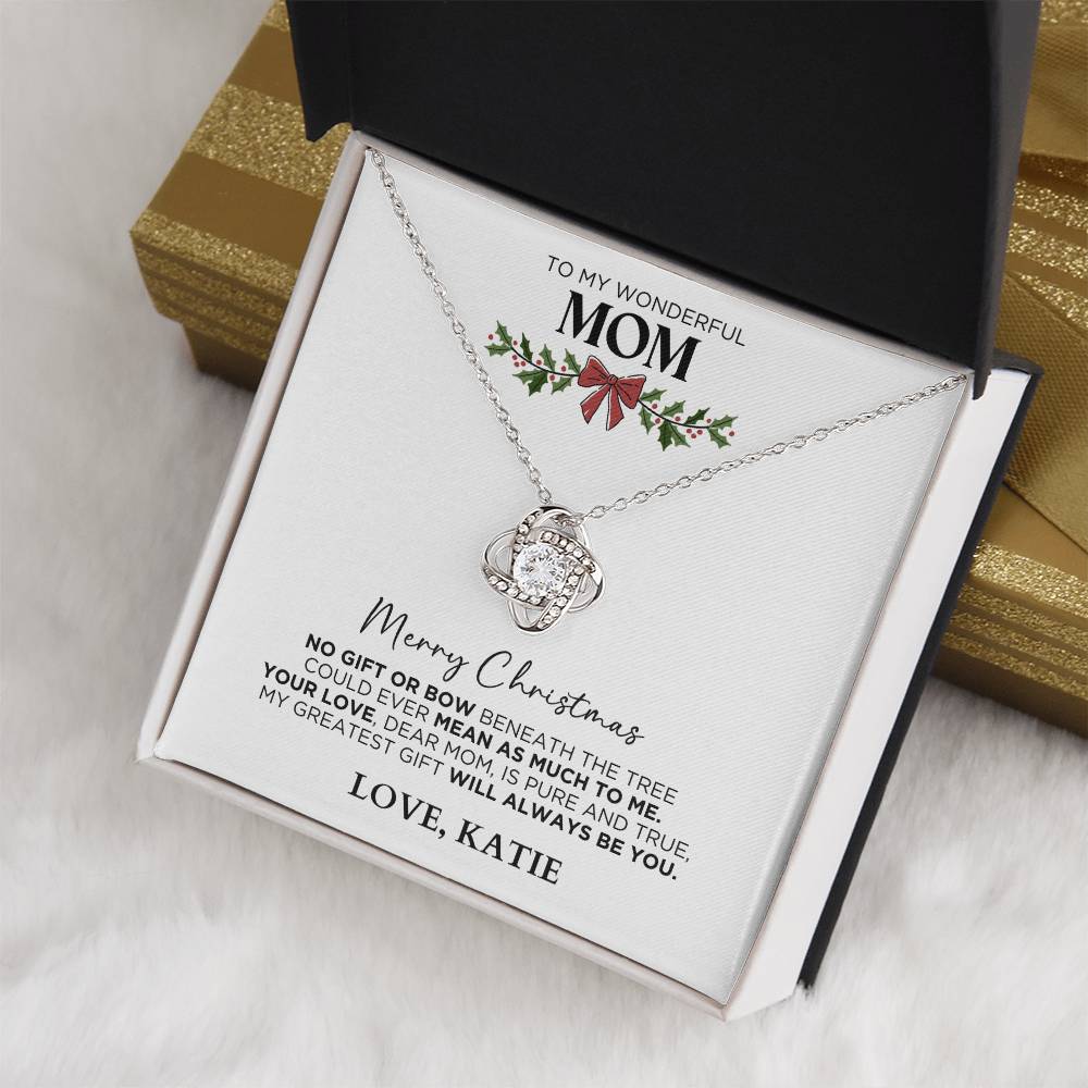 Christmas Necklace For Mom - Merry Christmas