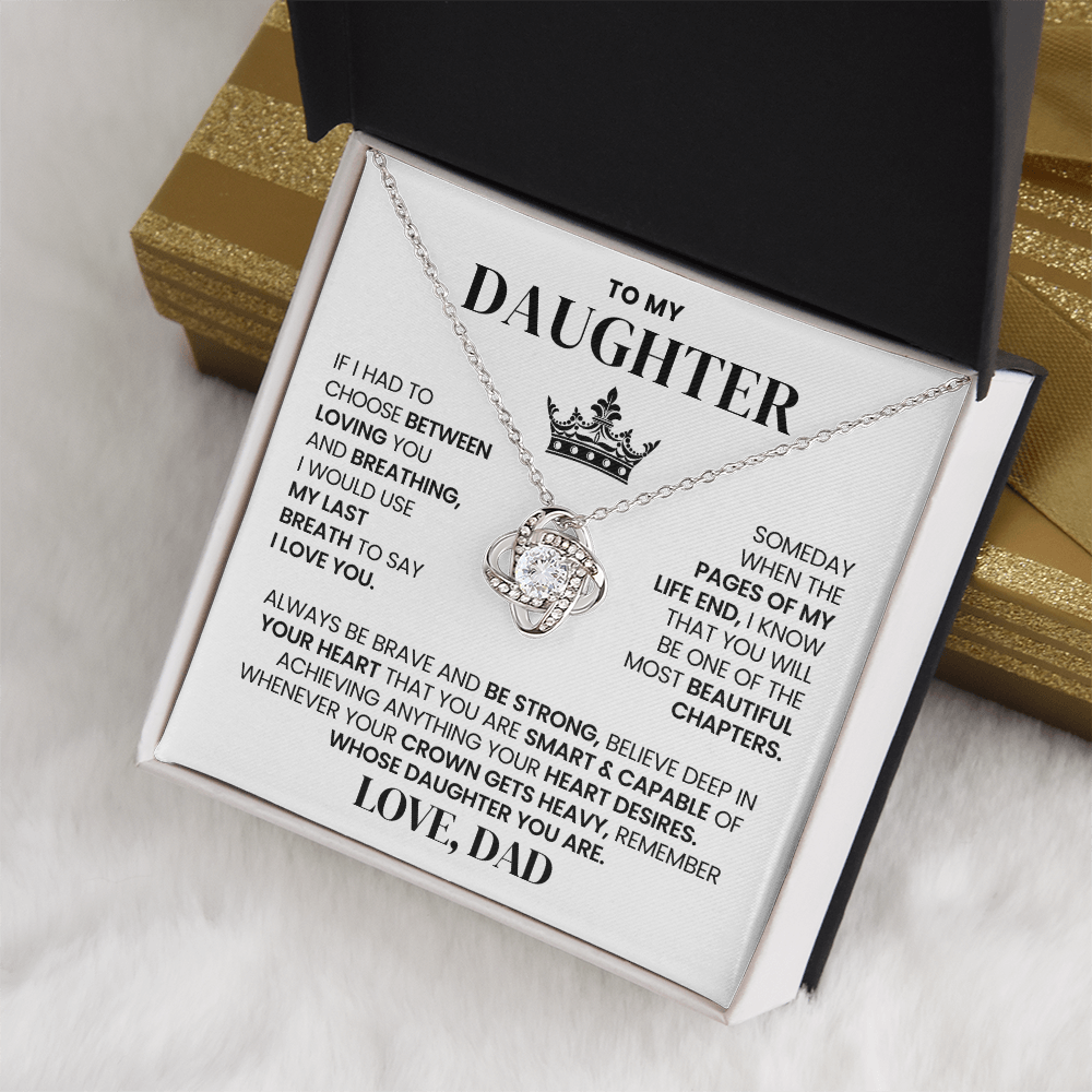 Love Knot Necklace To My Daughter - Love Dad
