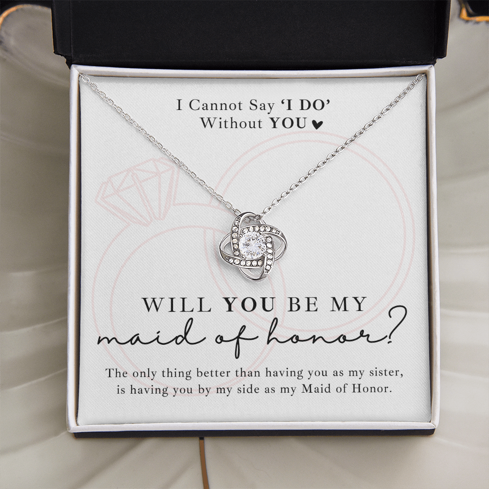 Sister Maid of Honor Necklace + Message Gift