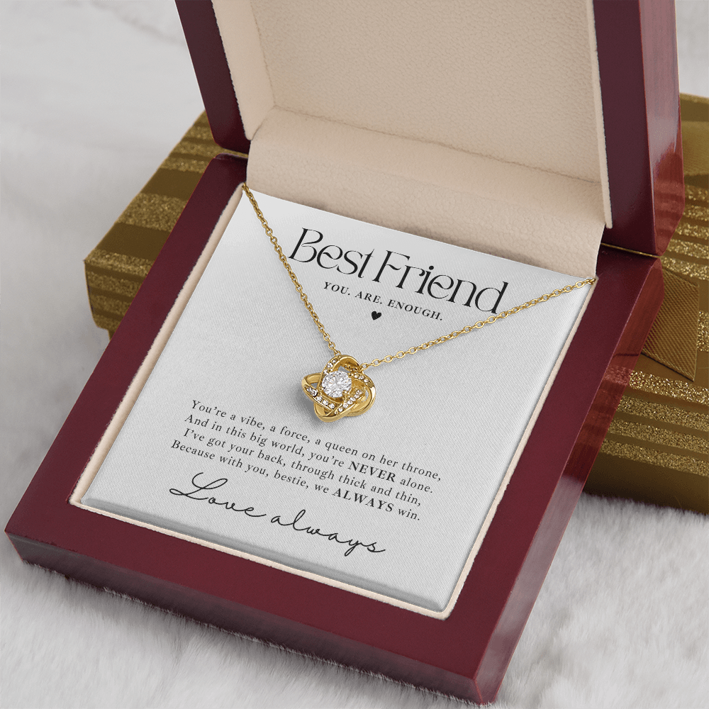 Best Friend Necklace + Message - You. Are. Enough