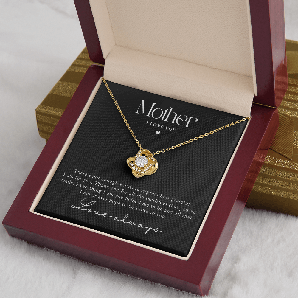 Gold Necklace + Message Card - Mother