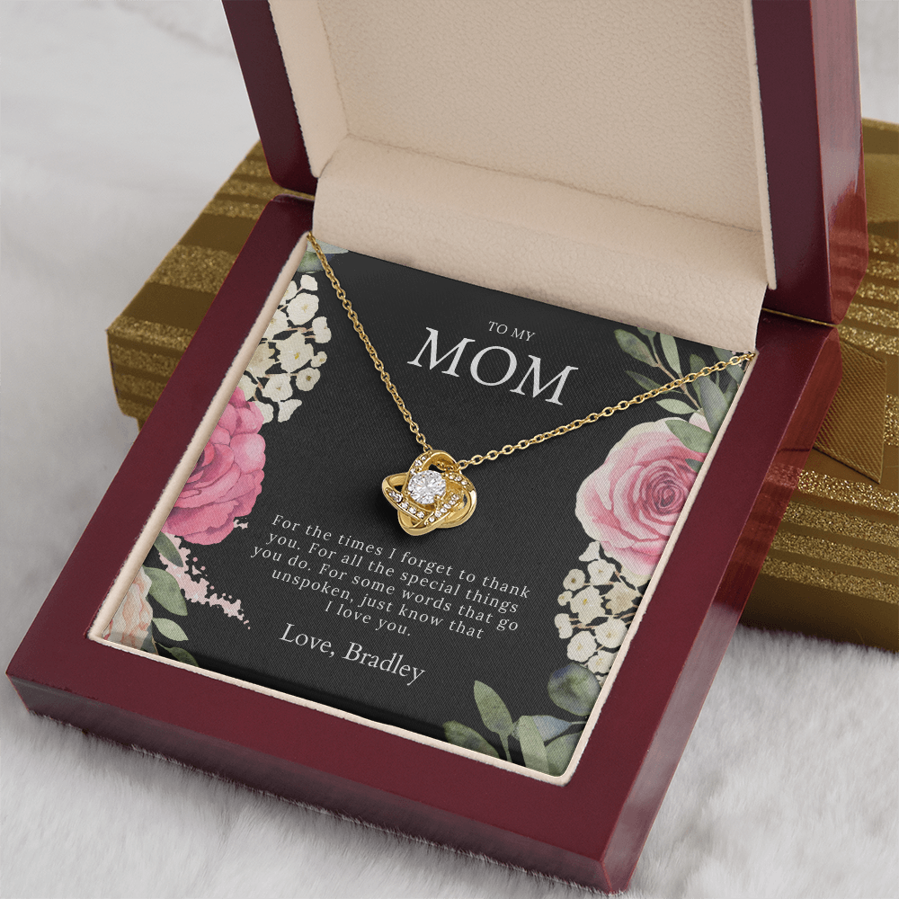 Necklace + Message Card Gift To My Mom