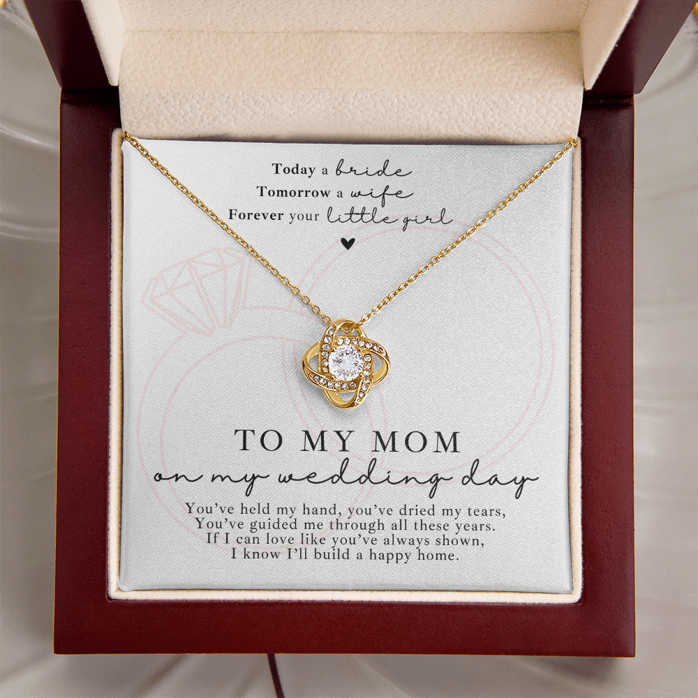 Mom Wedding Day - Necklace Gift + Message