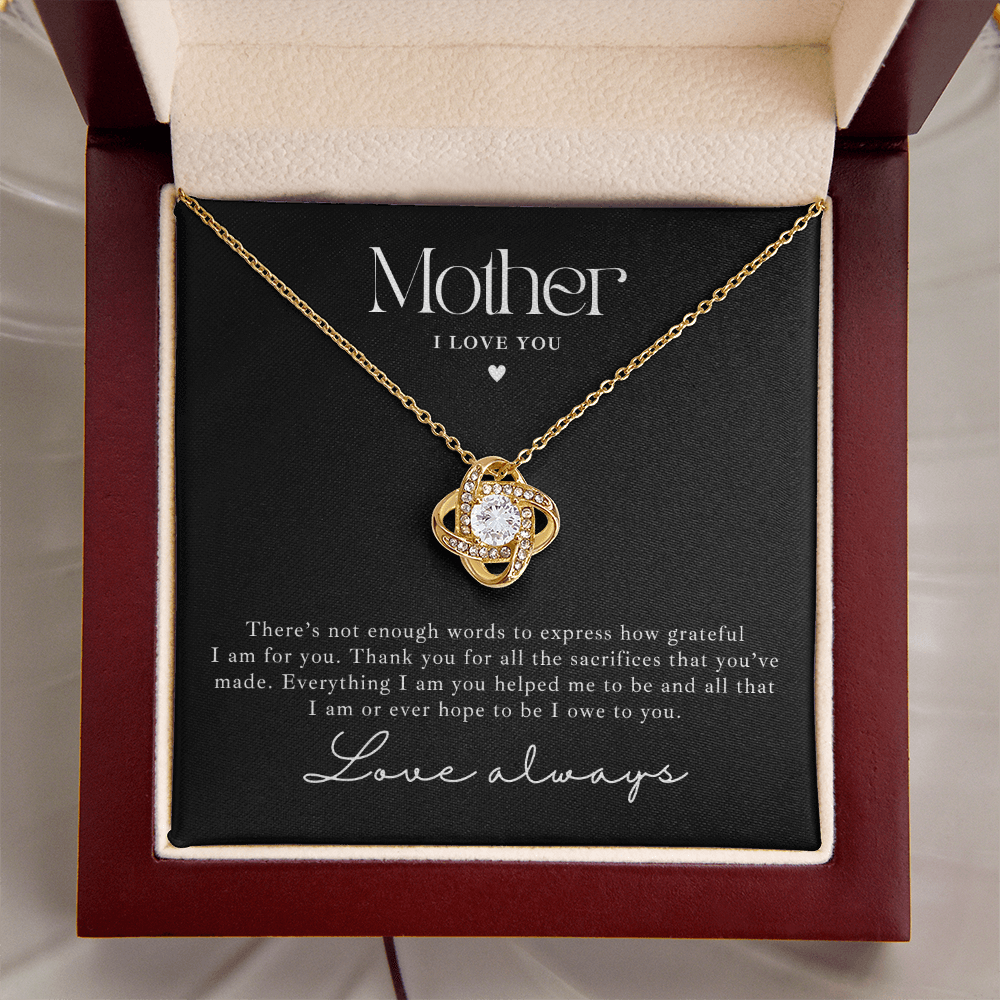 Gold Necklace + Message Card - Mother