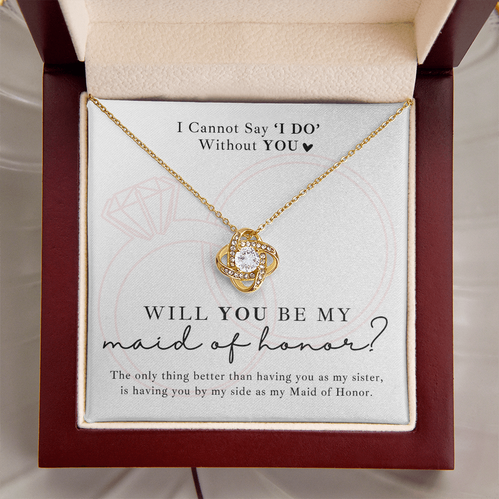 Sister Maid of Honor Necklace + Message Gift