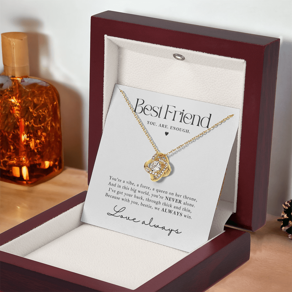 Best Friend Necklace + Message - You. Are. Enough