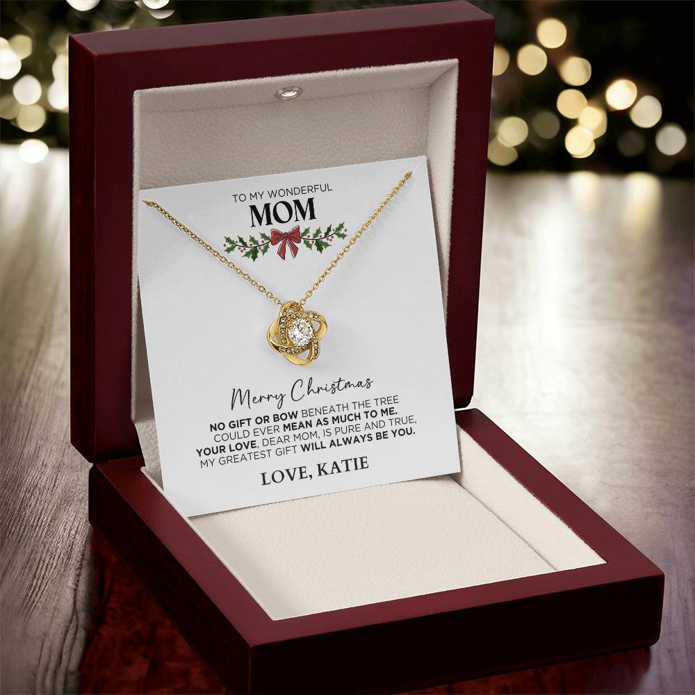 Christmas Necklace For Mom - Merry Christmas