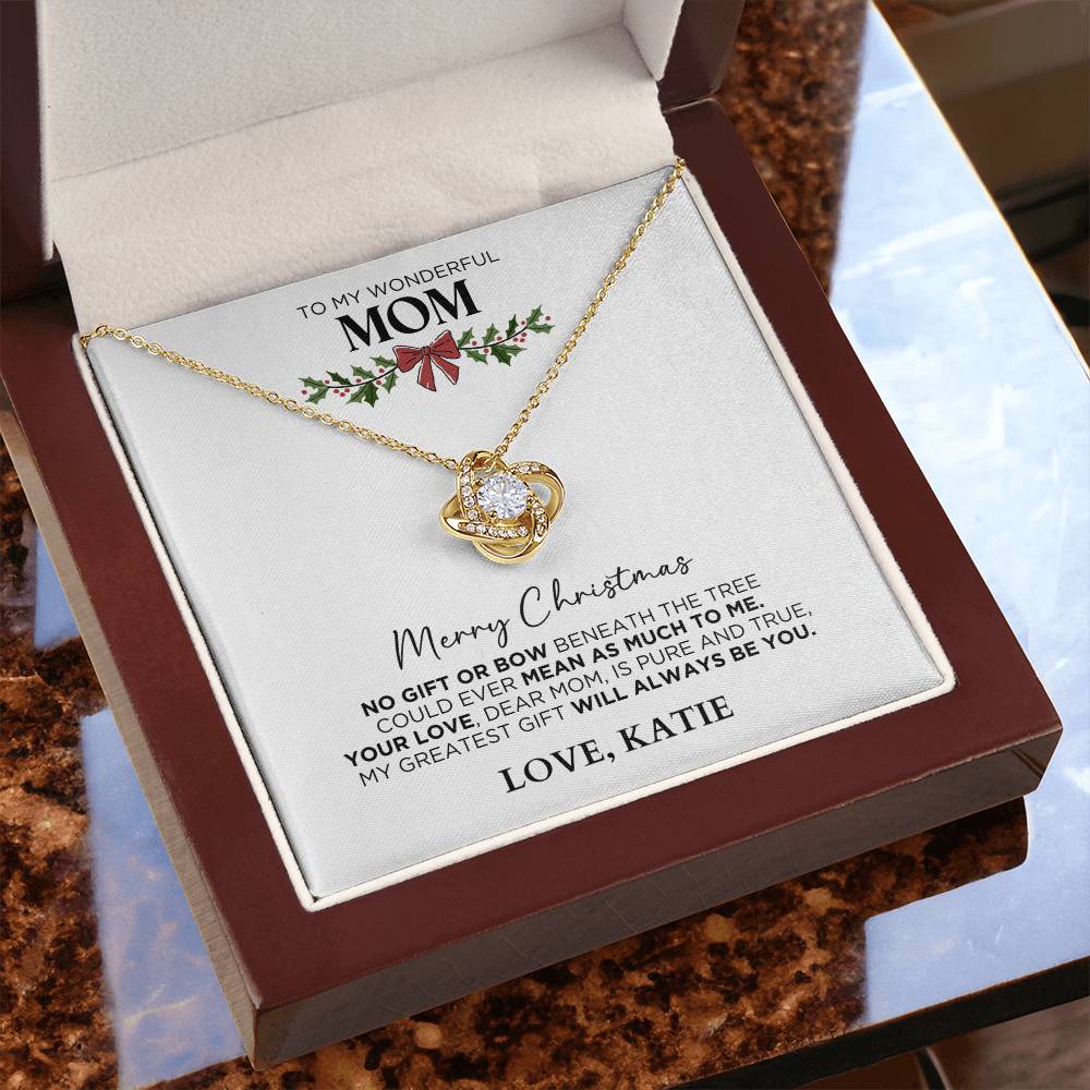 Christmas Necklace For Mom - Merry Christmas