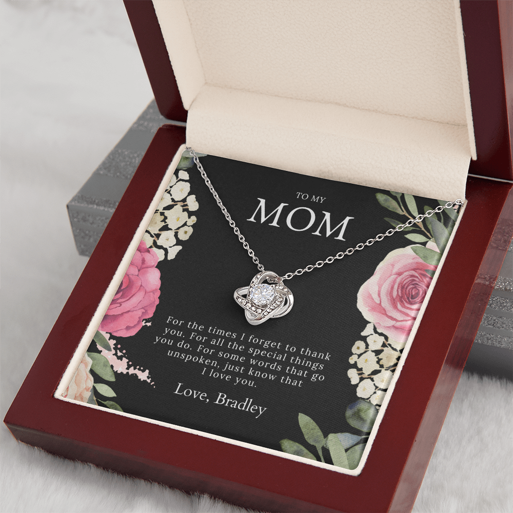 Necklace + Message Card Gift To My Mom