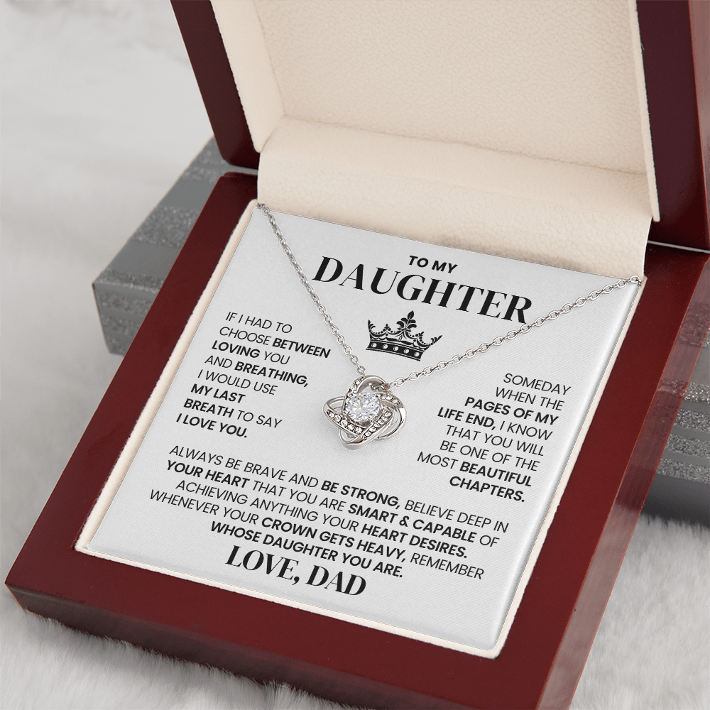 Love Knot Necklace To My Daughter - Love Dad