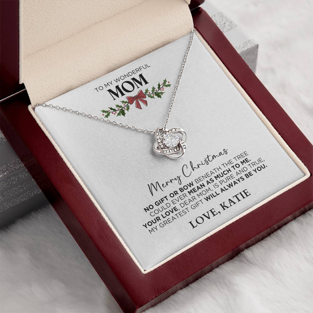 Christmas Necklace For Mom - Merry Christmas