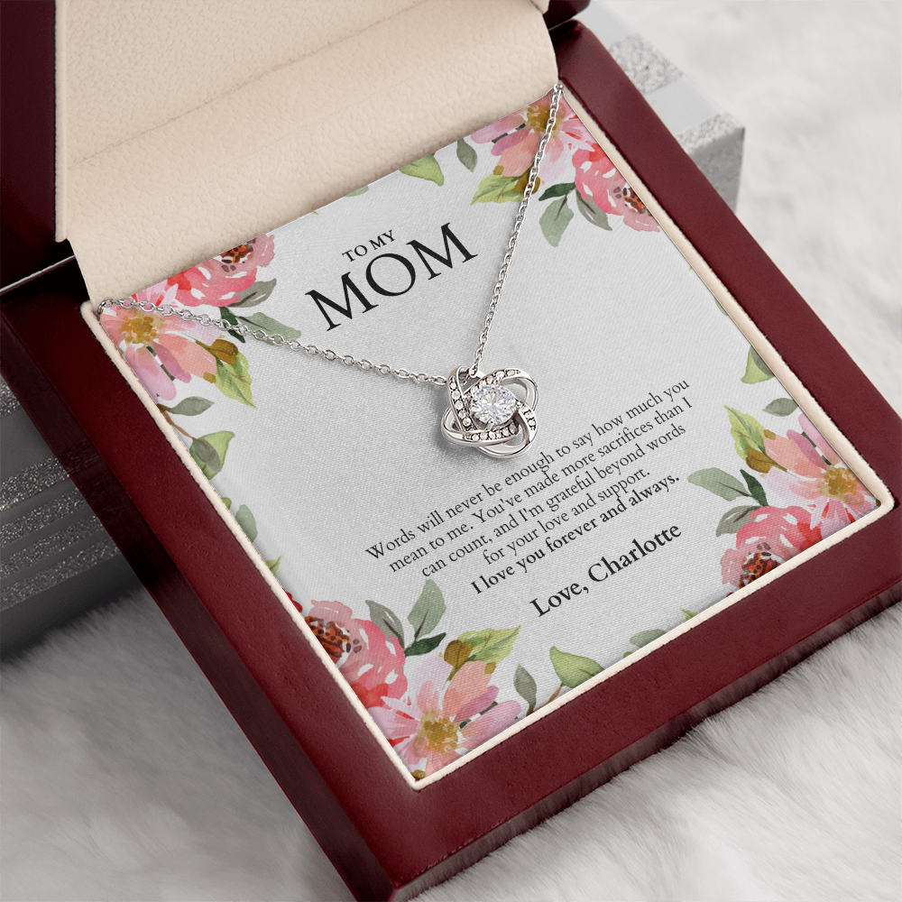 Meaningful Necklace Gift To My Mom - Flowers