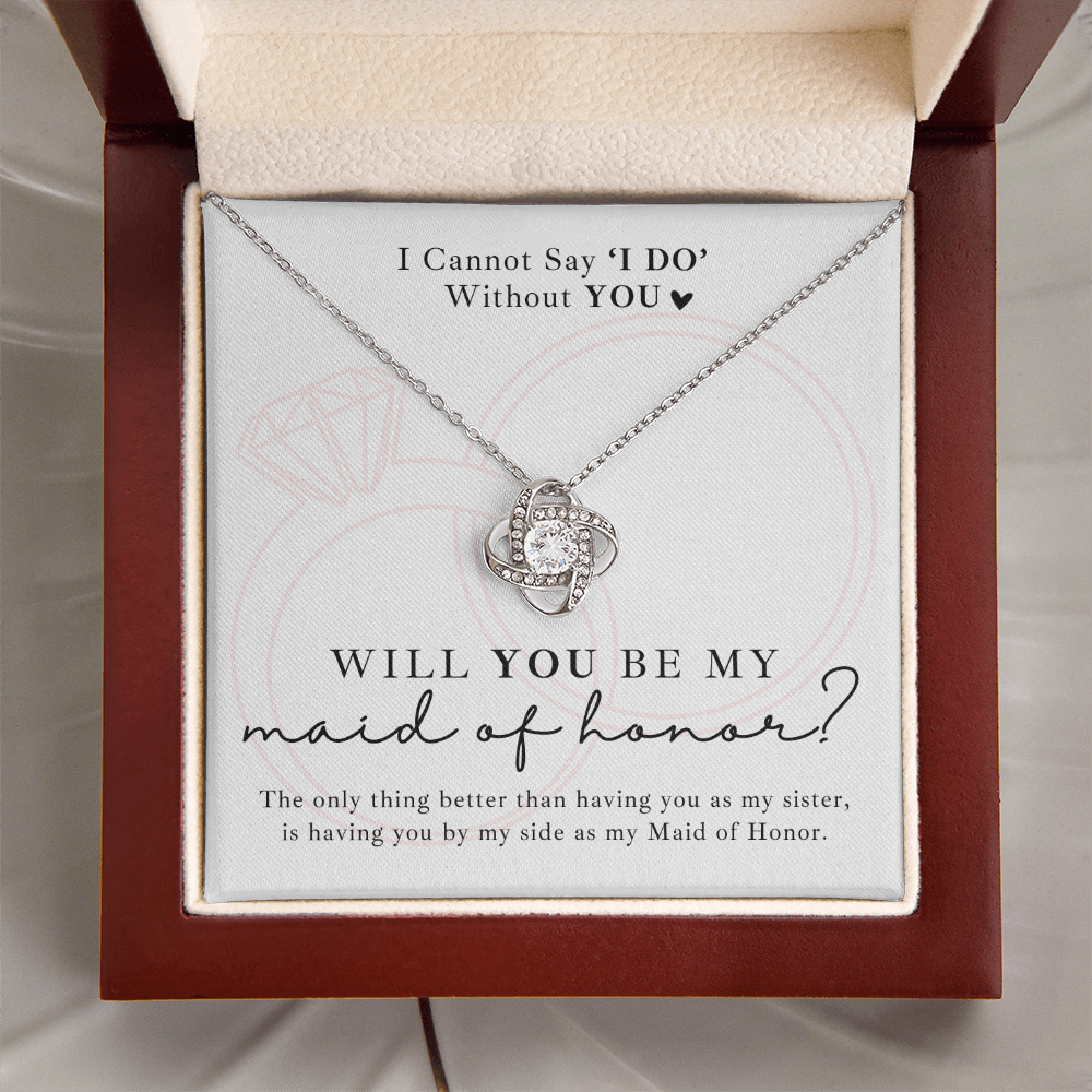 Sister Maid of Honor Necklace + Message Gift