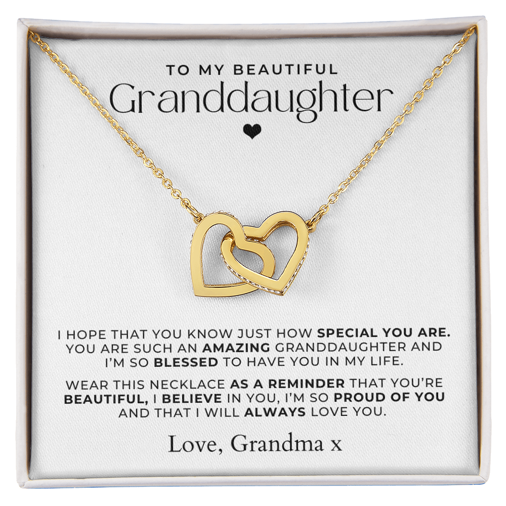 Granddaughter Necklace + Message Card Gift