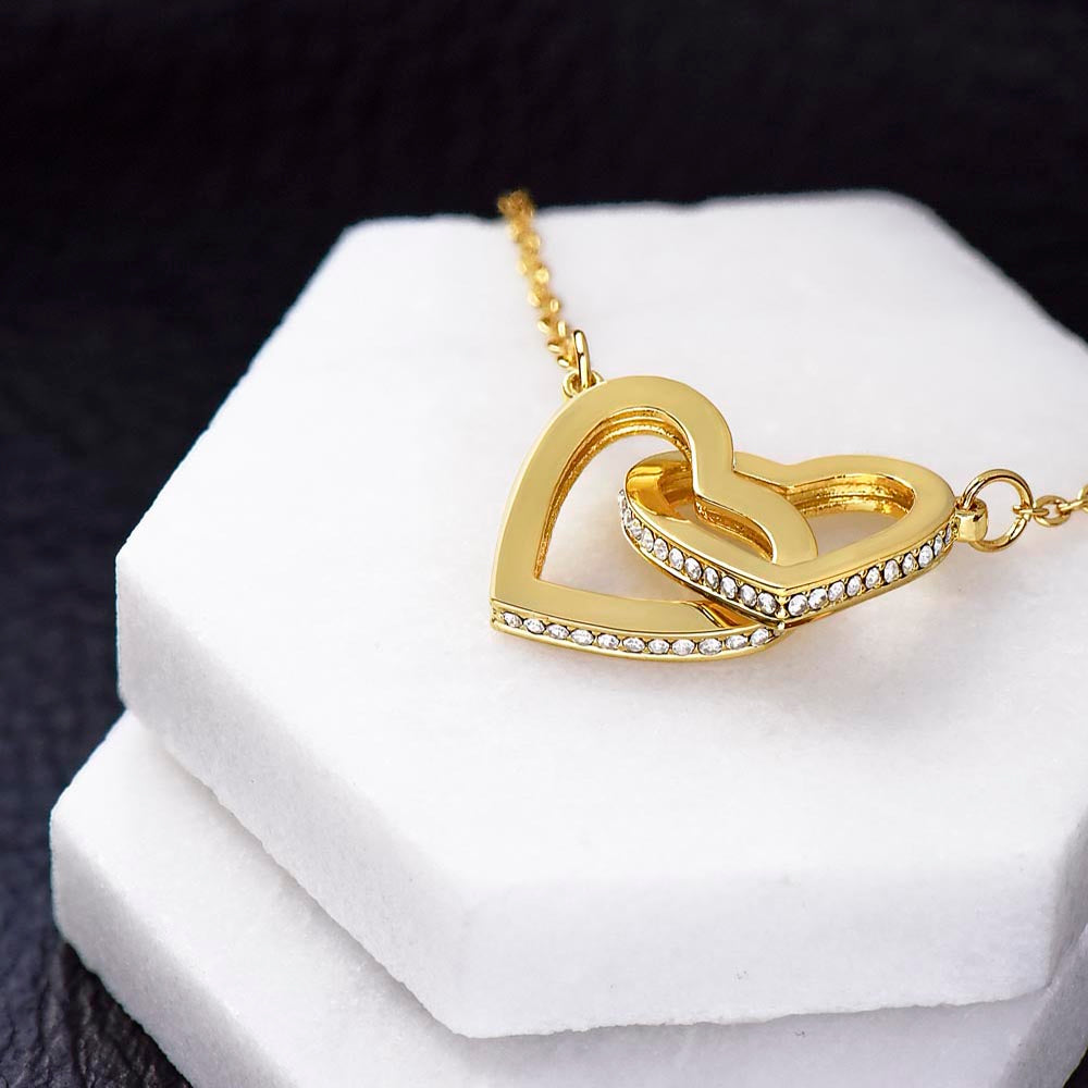 Mother's Day Necklace - Gold Hearts - 'Mother'