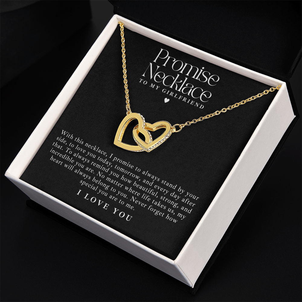 Promise Necklace To My Girlfriend - Interlocking Hearts