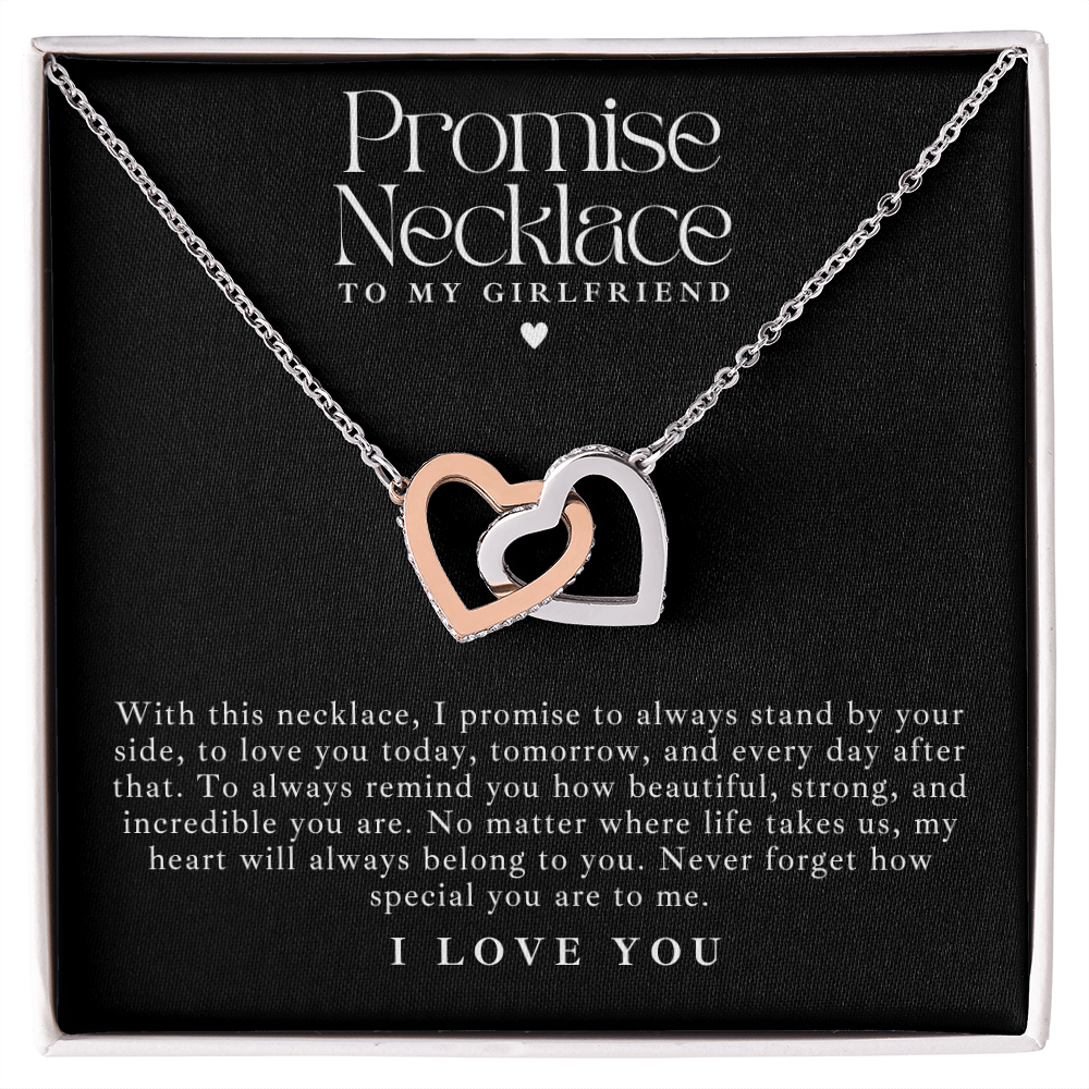 Promise Necklace To My Girlfriend - Interlocking Hearts