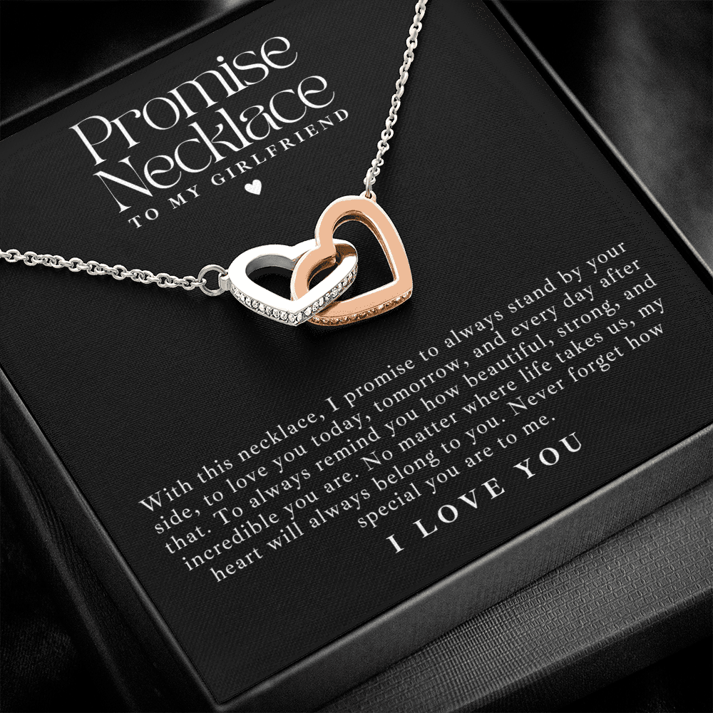 Promise Necklace To My Girlfriend - Interlocking Hearts