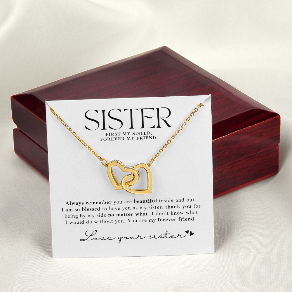 Sister Necklace + Message - Blessed